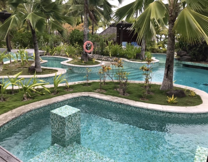 Luxurious pool at St. Regis Bora Bora