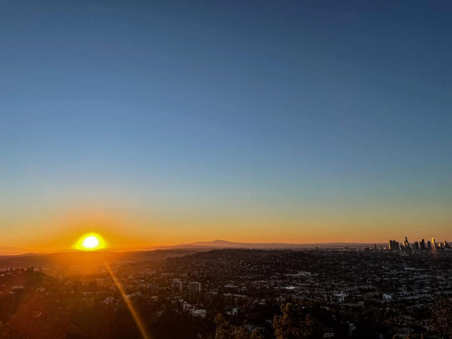 sunrise hike to griffith observatory