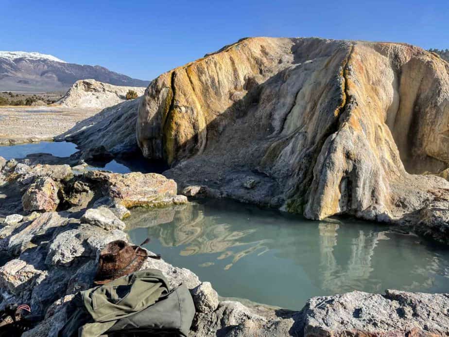 a top things to do in California in October is to visit travertine hot springs