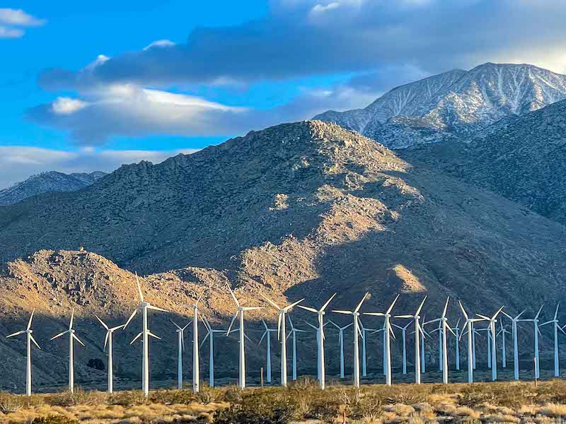 windmills in Palm Springs, California