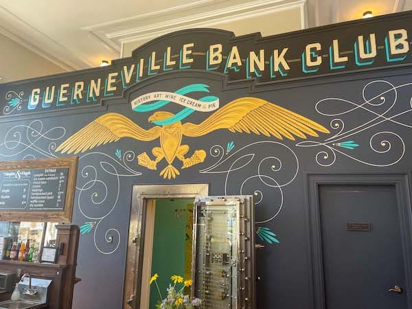 the guerneville bank club ice cream parlor 