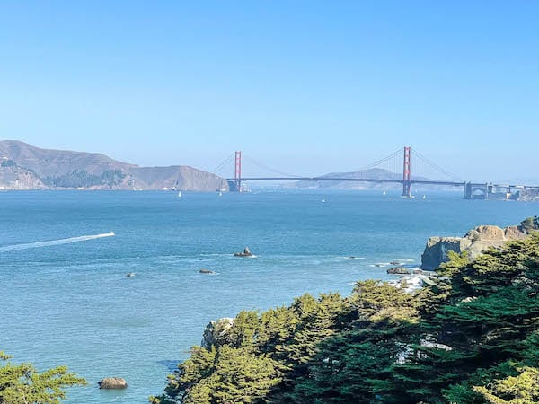 Views of the Golden Gate Bridge from Lands End Trail