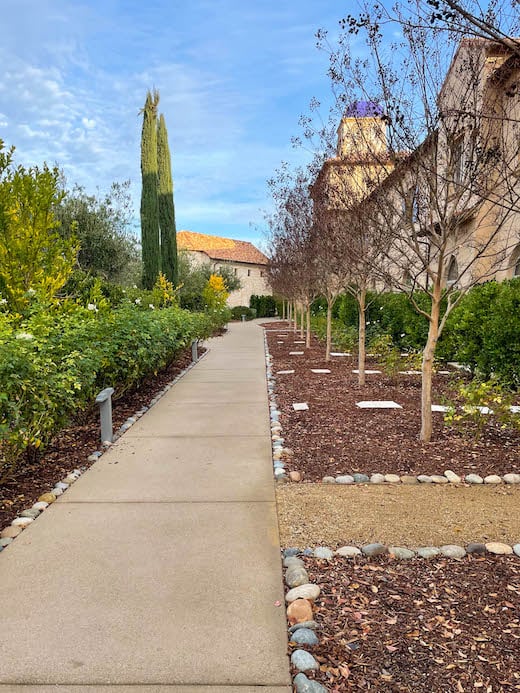 Walking paths outside of the dog friendly rooms at Allegretto Resort