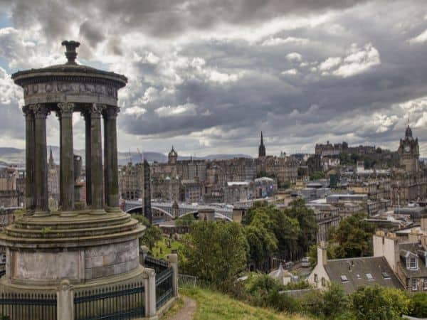 view of Edinburgh from Calton Hill