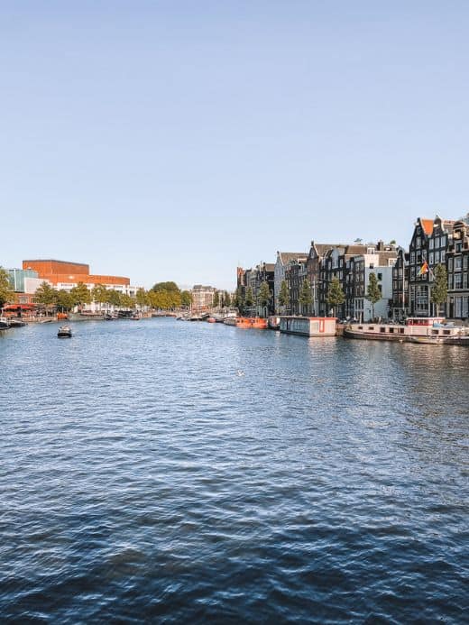 the iconic canals in Amsterdam