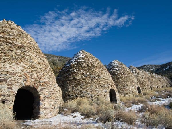 the historic Charcoal Kilns, a must visit to a dog friendly Death Valley itinerary